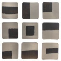Décoration murale en métal nickel-Métal-Noir-WOOOD