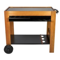 Desserte mobile pour plancha--Marron-Somagic