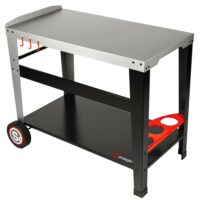 Desserte pour plancha à poser métal/inox noir 96x57x78.5 cm-Métal-Noir-Home Maison