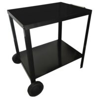Desserte pour plancha en acier noir--Noir-Happy Garden