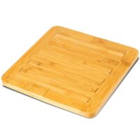 Dessous de plat en bambou extensible 22x22cm--Marron-Wadiga
