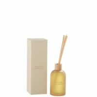 Diffuseur d'accords essentiels 250ml en verre 7.5x7.5x27.5 cm-Verre-Jaune-J-line