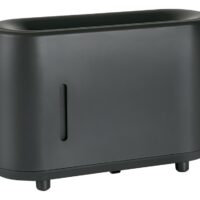 Diffuseur d'arômes à ultrasons avec effet de flamme en noir--Noir-Purline