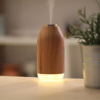 Diffuseur d'huiles essentielles en plastique beige-Plastique-Marron-Livoo