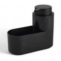 Distributeur de savon liquide en plastique  16x7cm noir-Plastique-Noir-Utility