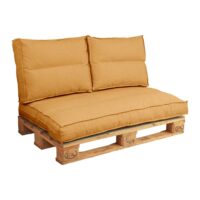 Dossier coussin palette en polyester curry 60 x 50 cm--Jaune-CAMIF
