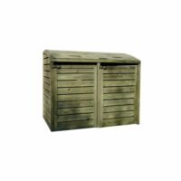 Double Cache Poubelle 1456 x 920 x 1200mm--Vert-Solid