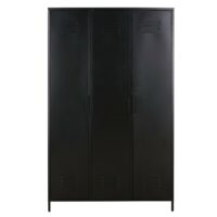 Dressing 3 portes en acier noir-Maisons du Monde