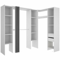 Dressing effet bois blanc-Bois-Blanc-vente-unique.com