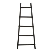 Échelle décorative noir peuplier h119xl49xl29cm--Noir-House of Seasons