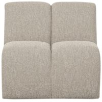 Élément de canapé 1 place de bouclé beige--Beige-WOOOD