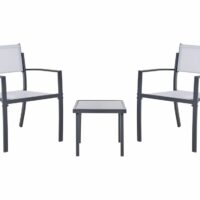 Ensemble bistrot d'extérieur métal gris-Métal-Gris-Beliani