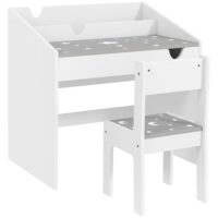Ensemble bureau et chaise pour enfant tiroir coulissant gris--Gris-AIYAPLAY
