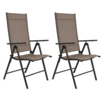Ensemble de chaises de jardin beige aluminium h105xl57xl56cm-Aluminium-Beige-Lifetime
