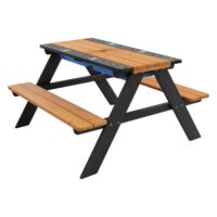 Ensemble de sièges et table pique-nique pour enfants plateau amovible--Marron-ML-Design
