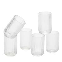 Ensemble de verres à boire transparent verre h15xl8xl8cm-Verre-Transparent-Mica Decorations