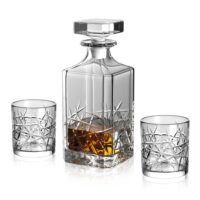 Ensemble de whisky transparent en verre - set/3-Verre-Transparent-Salt&Pepper