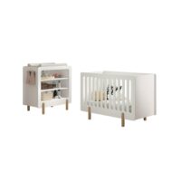 Ensemble lit et commode à langer--Marron-Vipack