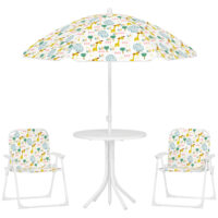 Ensemble salon de jardin extérieur enfant plastique blanc-Plastique-Blanc-AIYAPLAY