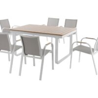 Ensemble table et chaise de jardin aluminium