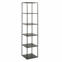 Étagère 6 niveaux métal noir H180