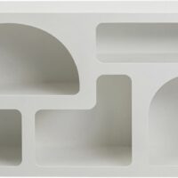 Etagère 75x140 effet bois blanc-Bois-Blanc-Kare Design