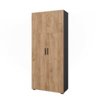 Étagère à dossiers  anthracite/chêne doré 80x183.8cm-Chêne-Noir-Vicco