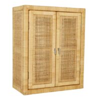 Etagère armoire en cannage de rotin--Beige-Kok Maison
