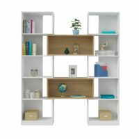 Etagère bibliothèque modulable blanc et bois-Bois-Blanc-ID Kids
