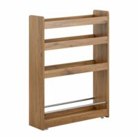 Étagère de rangement à roulettes 4 étages effet bois marron-Bois-Marron-SoBuy