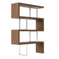 Etagère effet bois noyer et acier-Bois-Marron-Angel Cerda