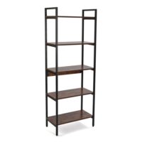 Etagère en imitation bois et métal marron-Métal-Marron-Versa Home