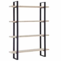 Étagère mataki en bois et acier noir-Bois-Beige-Mathi Design