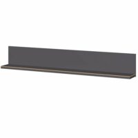 Étagère murale 164 cm décor gris foncé et chêne - LOMBOK-Chêne-Gris-MSO