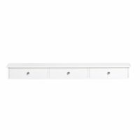 Étagère murale 3 tiroirs effet bois blanc-Bois-Blanc-SoBuy