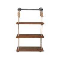 Etagère murale en bois d'épicéa-Bois-Marron-Menzzo