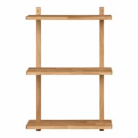 Étagère murale en chêne massif 50x75 cm-Chêne-Marron-Moloo