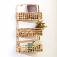 Étagère murale en métal beige-Métal-Beige-Becquet