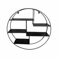Etagère murale ronde noir D60--Noir-Decoclico