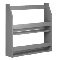 Etagère murale suspendue en bois Gris-Bois-Gris-Homestyle4U