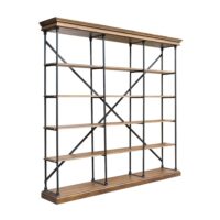 Etagère style moderne en bois et métal