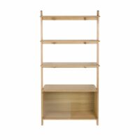 Étagère sur pieds en bois H180cm - Bois clair-Bois-Marron-Zuiver