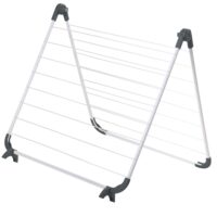 Étendoir à linge pour baignoire 66x65cm-Lin-Blanc-Urban Living