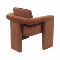 Fauteuil 80x76x68 cm en tissu terracotta-Tissu-Orange-Maison et Styles