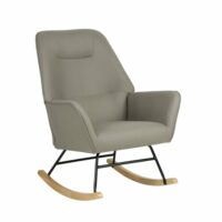 Fauteuil à bascule polyester gris 97x77x88cm--Gris-MueMue