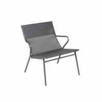 Fauteuil bas assise grand confort en acier gris l69xl68xh70--Gris-LAFUMA MOBILIER