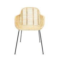 Fauteuil bois cannage naturel 80 x 37 cm-Bois-Beige-Saudara Collections