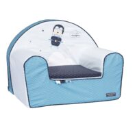 Fauteuil club enfant en coton-Coton-Bleu-Sauthon