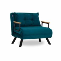 Fauteuil convertible en tissu l67 cm - vert-Tissu-Vert-Calicosy