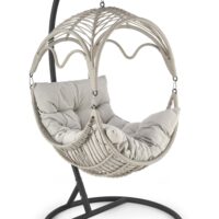 Fauteuil de jardin en rotin synthétique 85x60 cm--Gris-That's Casa